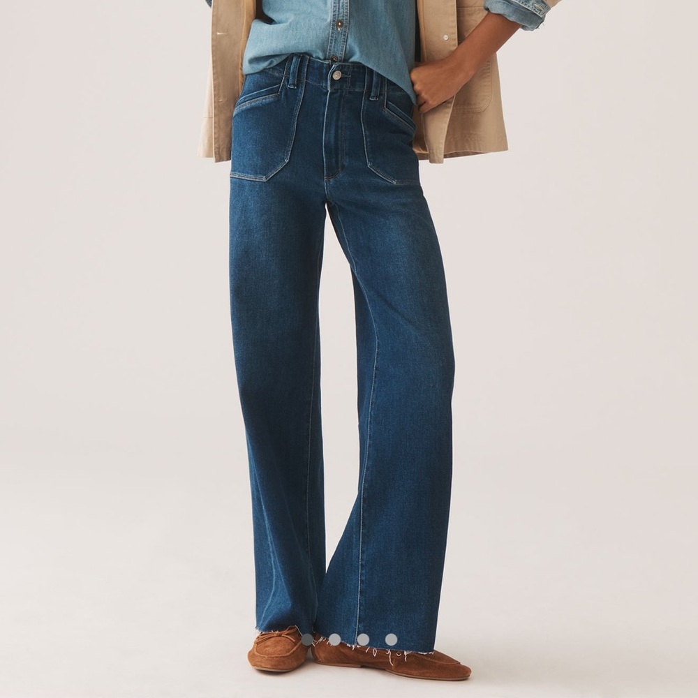 PAIGE Anessa Utility High-Rise Wide-Leg Jean